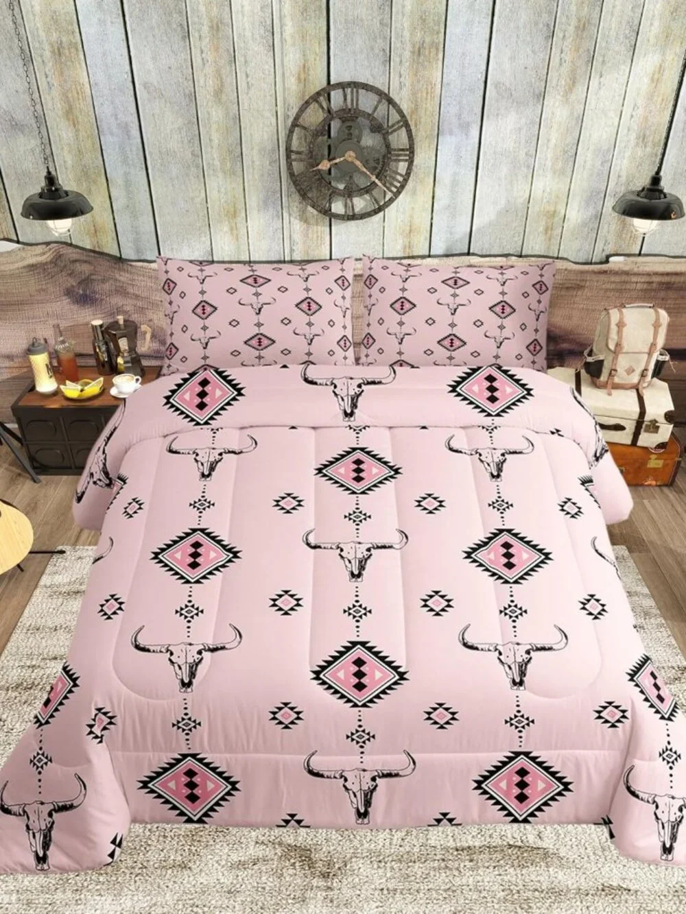 Tribal Comforter Full,Western Farmhouse Native Ethnic Bedding for Teens Youth Ki
